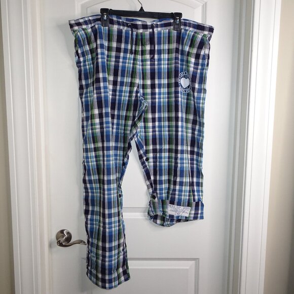 Lake Tahoe Plaid Roll Up Pajama Pants NWT - Picture 1 of 9